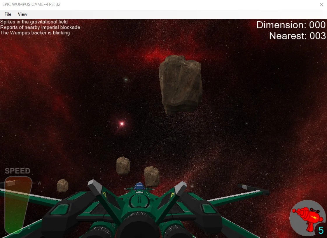 3D Wumpus game rendering